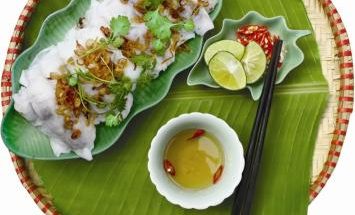 Banh cuon - rolled rice pancake